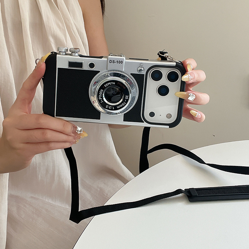 Phone Cases With Camera Cover - Étui Design d'appareil photo Vintage Emily