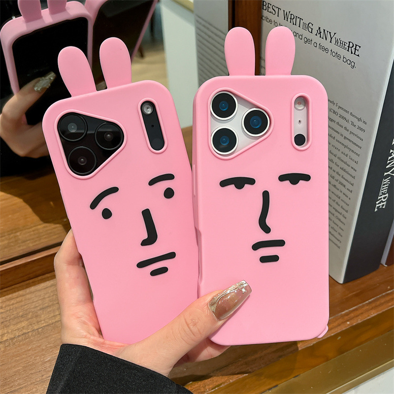 Phone Cases Funny - Kawaii 3D drôle dessin animé rose