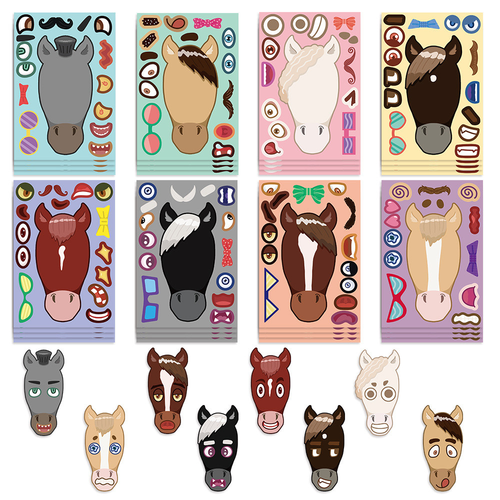 Phone Cases Horse - Autocollants de Collage de tête de