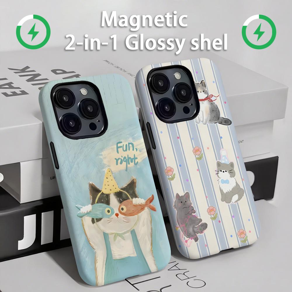 Phone Cases Popular - Coque de téléphone magnétique 2 en