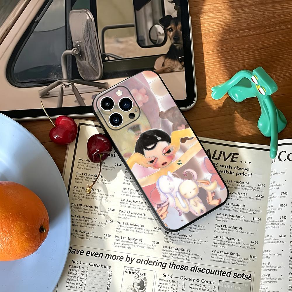 Phone Cases Japanese - Coque de téléphone antichoc souple noire