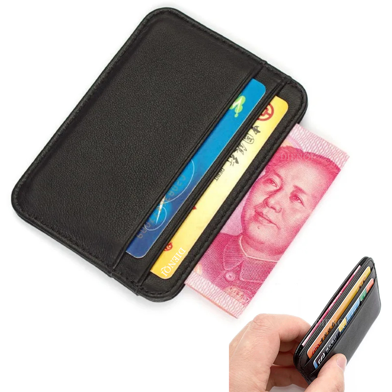 Card Holder Slim Case - Porte-carte de visite en cuir véritable