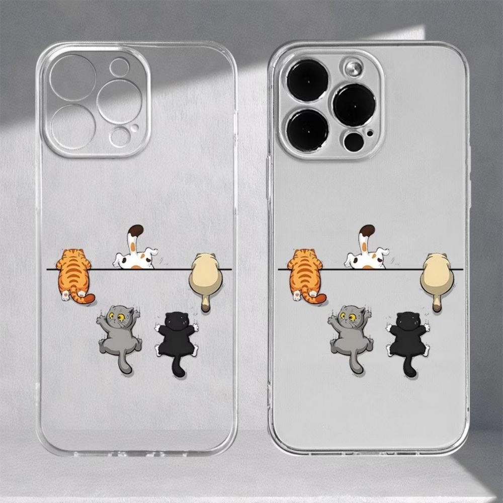 Phone Cases Clear - Coque de téléphone motif cinq chats