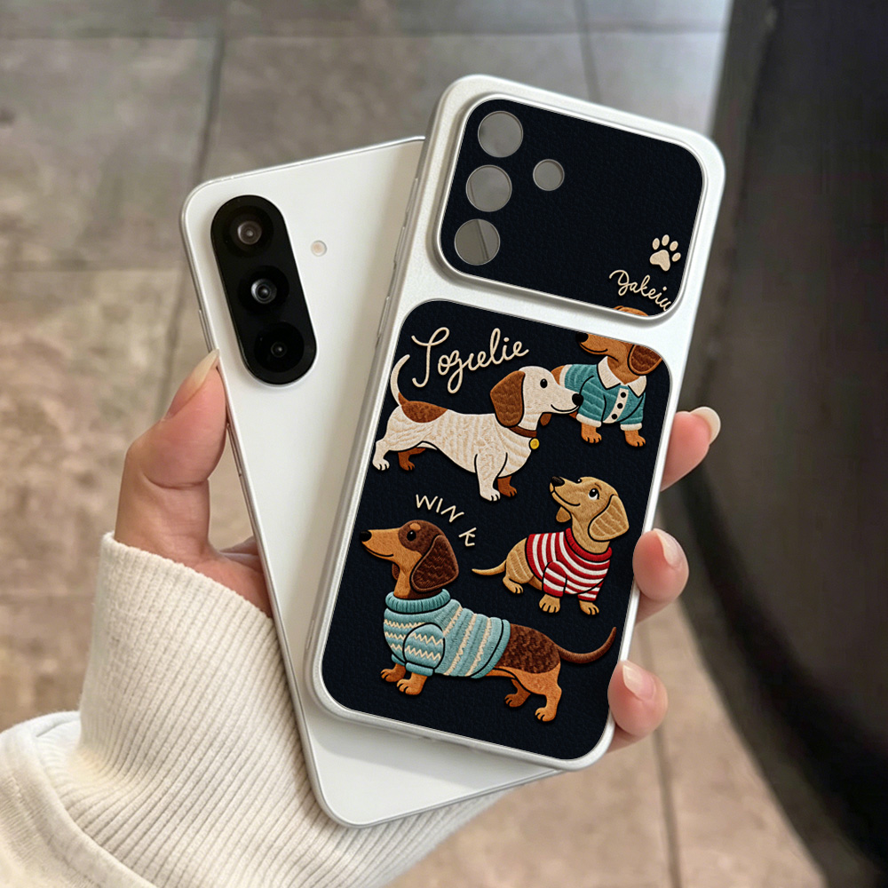Phone Cases With Camera Cover - Étui de téléphone en cuir motif