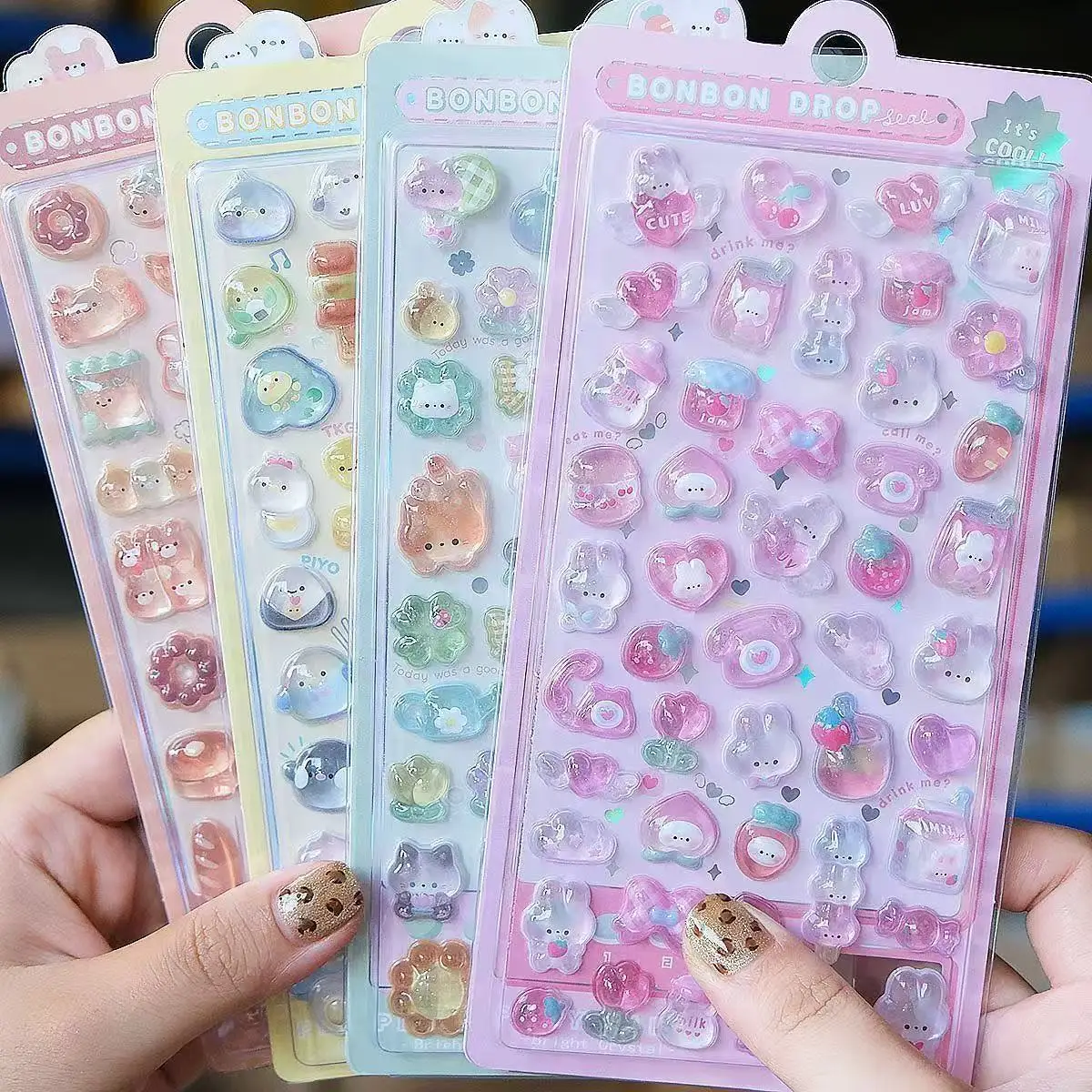 Phone Cases Diy - Autocollants en résine 3D Kawaii 2027,