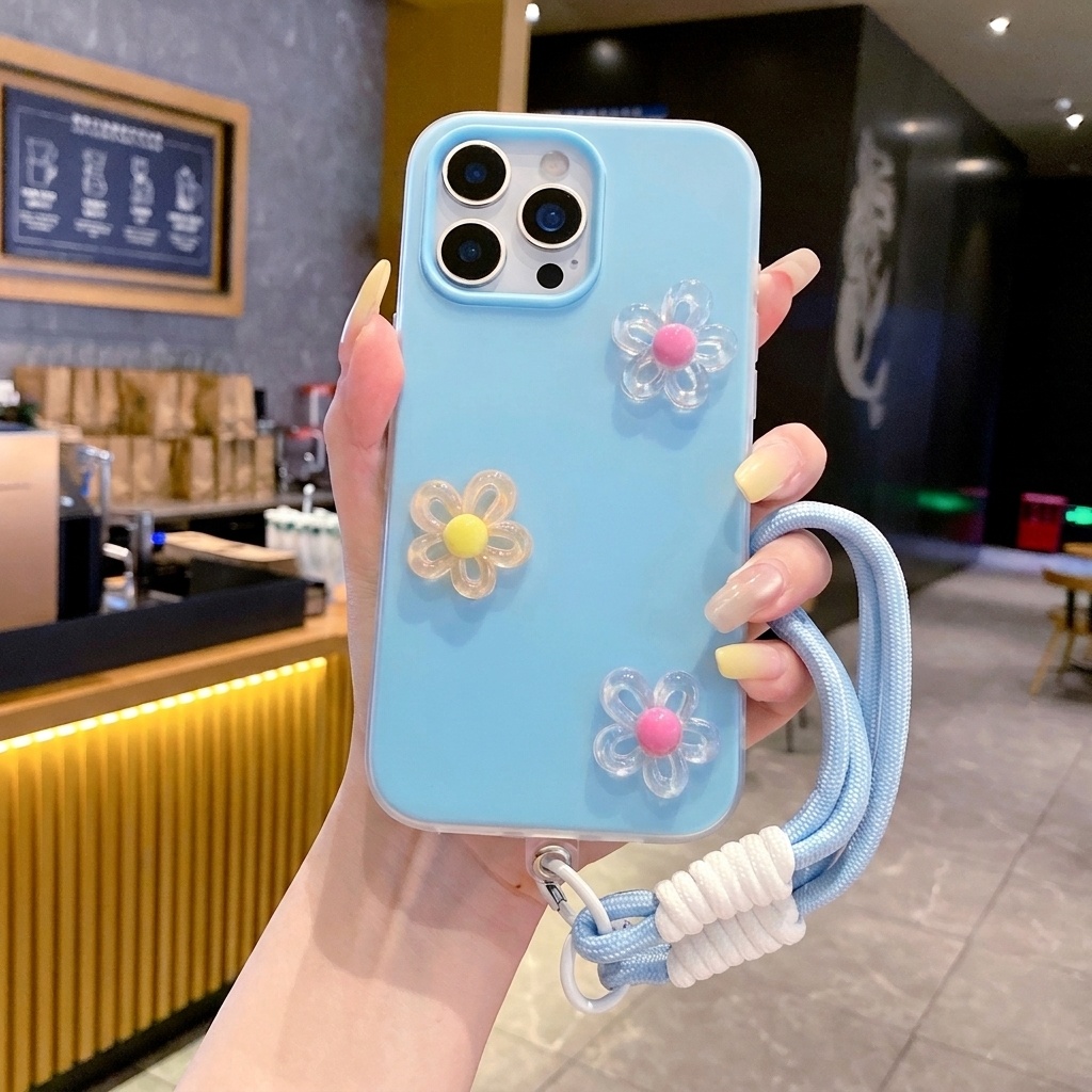 Phone Cases Diy - Coque de téléphone antichoc souple bleue