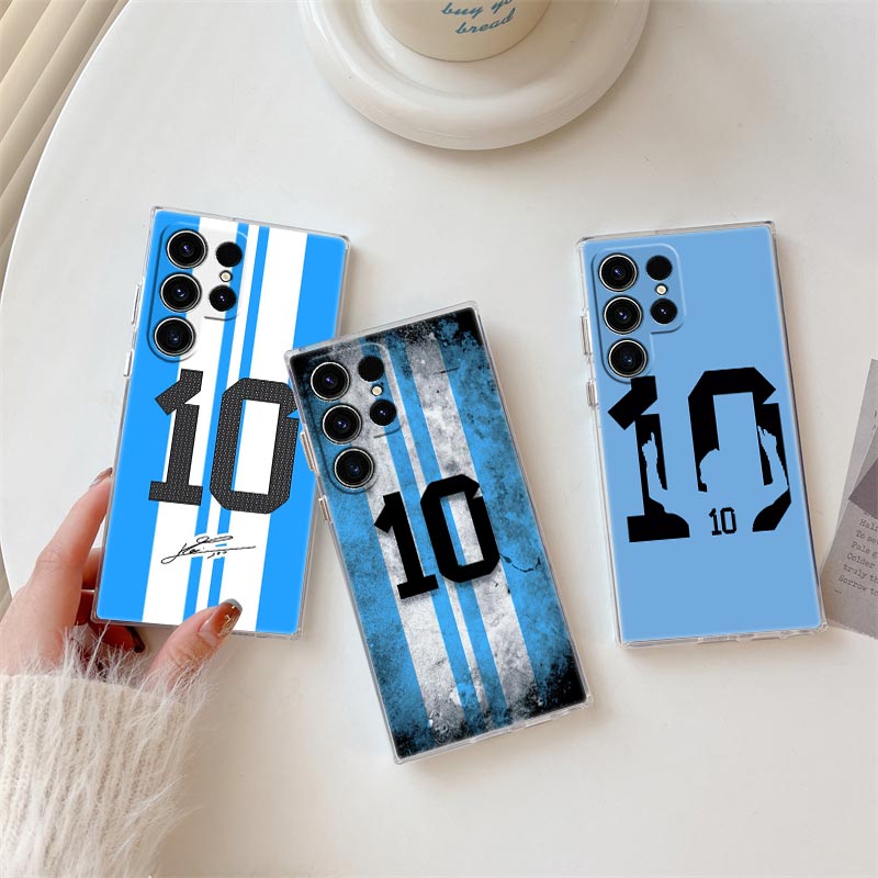 Phone Cases Samsung S25 Fe - Étui transparent Cool Football Number 10