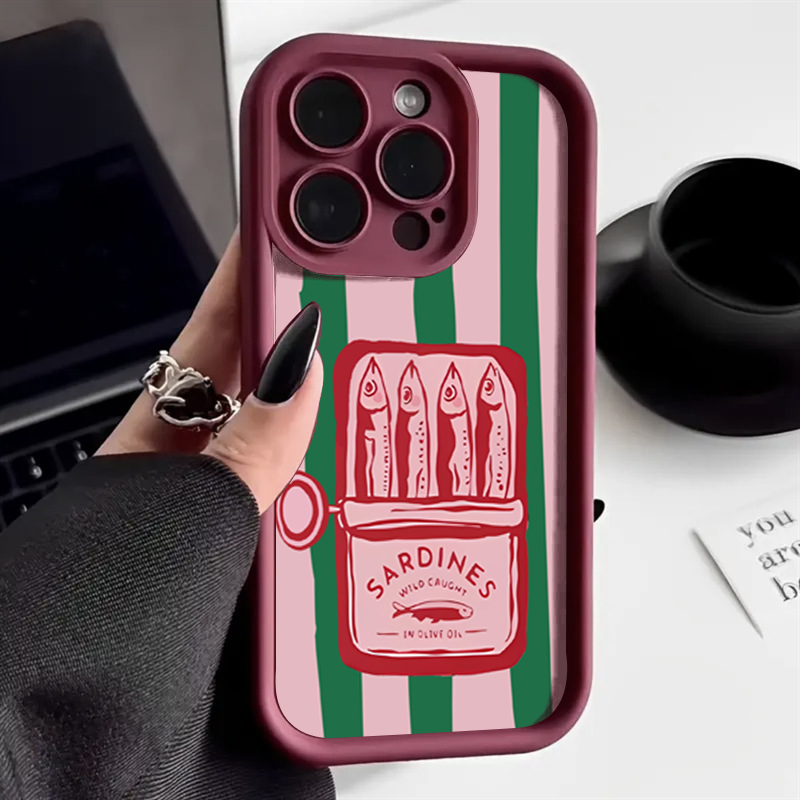 Phone Cases Funny - Coque de téléphone rétro rayée motif