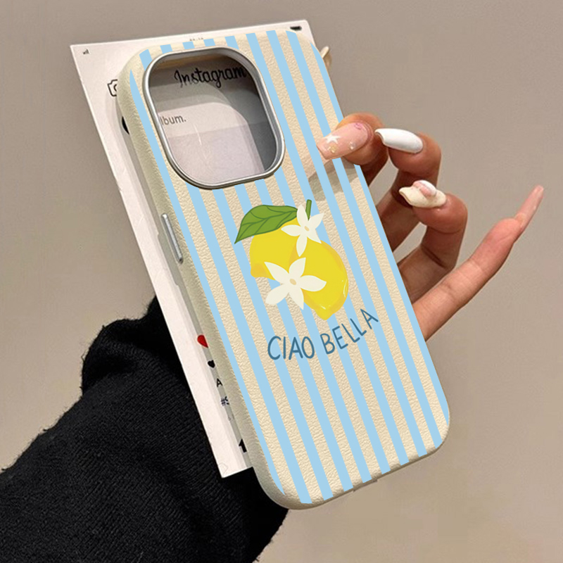 Conception rétro rayée citron  - Phone Cases Samsung S25 Fe avis et prix